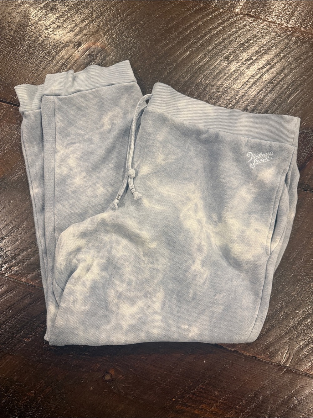 Victoria's Secret Light Blue Tie-Dye Jogger Sweatpants - Picture 1 of 6